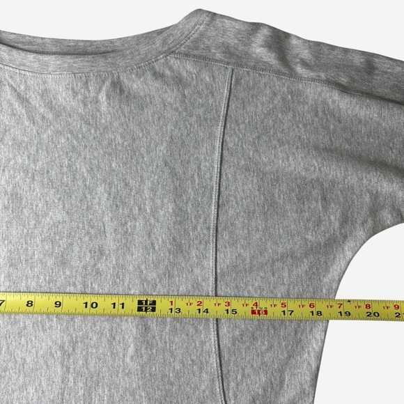 Athleta Salinas Sweatshirt Dress XS Heather Gray Mini Pullover Soft Stretch - Picture 6 of 10